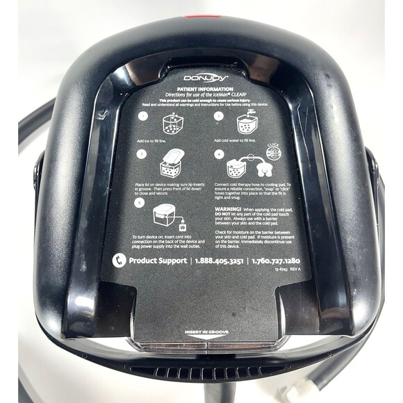 DonJoy Iceman Clear 3 Cold Therapy System AC Adapter Hose-with Pad and Manual - Picture 7 of 13